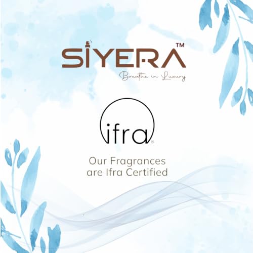 Image of SiYERA Hanging Car Perfume with Essential Oils | Car Air Freshener 10ml | Long-Lasting Aroma in Glass Bottle with Wooden Diffuser Lid (Sandalwood)