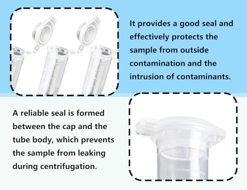 KAPSING Probenröhrchen, Reaktionsgefäße Stoffkapseln, 1,5ml Koks Röhrchen, leer zentrifugenröhrchen, Transparent Reaktionsgefäße Stoffkapseln (25)