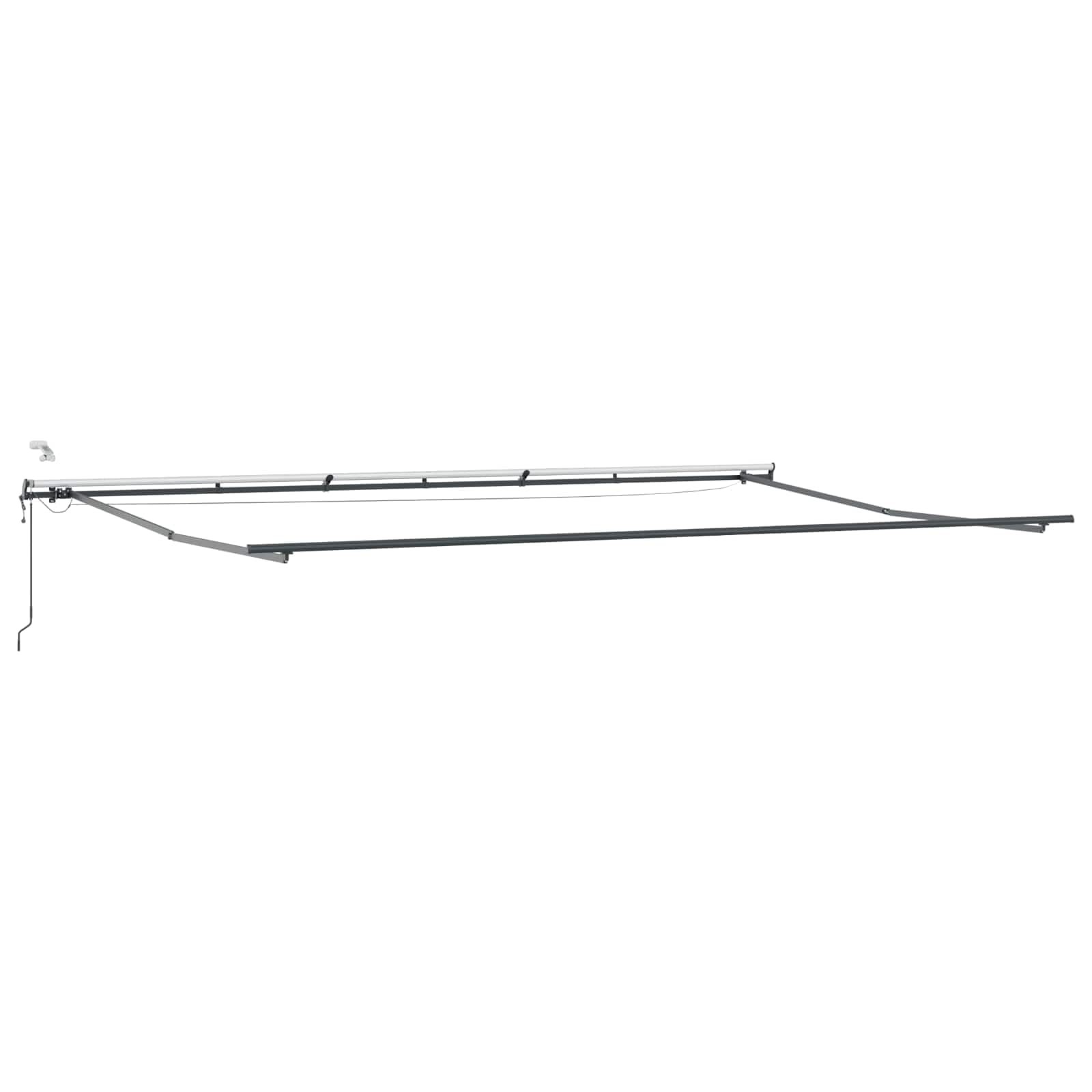 Toldo de brazo articulado 600 x 300 cm, blanco, toldo eléctrico con mando a distancia y sensor de luz de viento, protección solar retráctil de poliéster para terraza, balcón y jardín