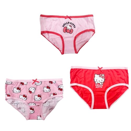 CERDÁ LIFE'S LITTLE MOMENTS Hello Kitty Lot de 3 sous-vêtements officiels en jersey pour fille Multicolore, Rose, 8-10 ans