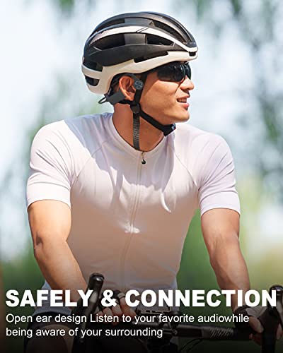 SANOTO Knochenschall Kopfhörer Bluetooth 5.3,Open Ear Kopfhörer Kabellos Bone Conduction Kopfhörer IPX5 Wasserdicht Staubdicht Sportkopfhörer Lange Akkulaufzeit Kopfhörer für Läufer Fitness – Bild 5