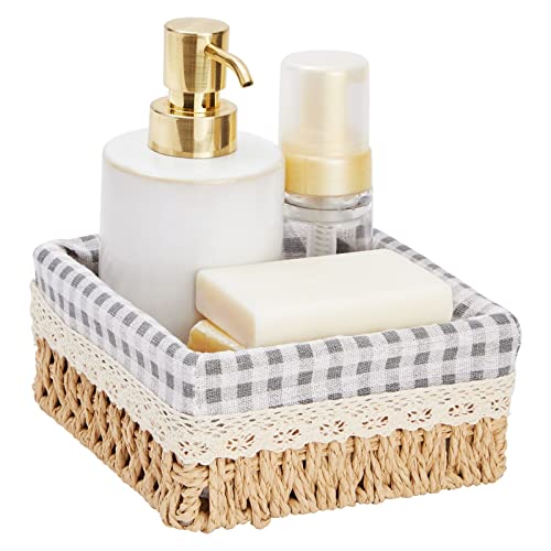 Set Of 3 Wicker Storage Baskets For Organizing Shelves With Removable Liners For Towels, Toiletries (3 Sizes) #TOP7