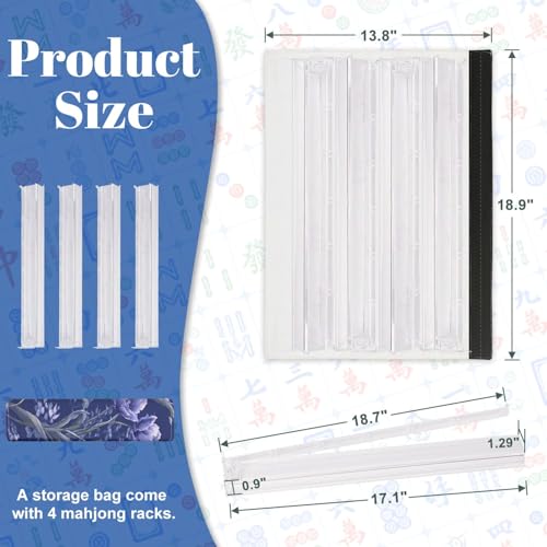 Mahjong Racks con Pushers Juego Set Accesorios 4 Unidades miniatura 2