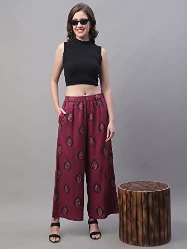 Image of Pistaa's Women's Regular Fit High Rise Palazzo