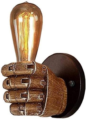 Luz retro de pared con diseño de mano creativa para decorar un dormitorio vintage