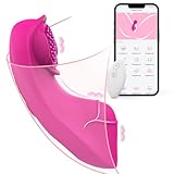 Wearable Vibrator Women Sex Toy- Rose Clit Vibrator Nipple Toys with App Remote Control 9 & 9 Vibrating Modes, Butterfly Panty Vibrator Rose Sex Toy for Women Sex Game Couples