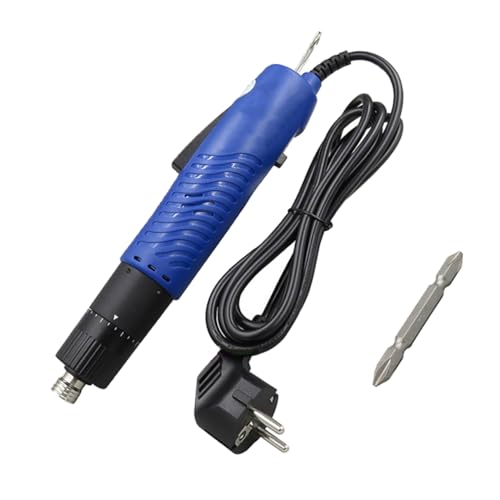 SHINEOFI Destornillador Eléctrico Enchufable Azul con Diseño Flexible y Alta Precisión para Montaje y Reparación de Electrodomésticos y Muebles