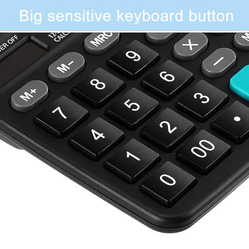 Nutabevr 2er-Pack 12 stelliger Taschenrechner mit Dual-Power (Solar und Batterie), büro und Home Style Calculator mit großem LCD-Display und empfindlicher Taste, für Schule, Büro, Zuhause, Geschäft