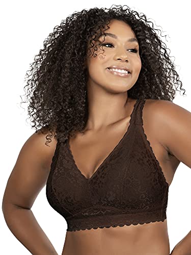 PARFAIT Adriana P5482 Women's Curvy and Full Bust Supportive Wire-Free Lace Bra-Deep Nude-40D