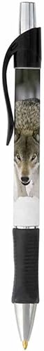 BolĂgrafo de cara de lobo, tinta negra o azul, diseño de animales salvajes, regalo de papelerĂa, suministros para oficina o escuela de negocios, BolĂgrafo de cara de lobo, tinta negra o azul, diseño de animales salvajes, regalo de papelerĂa, suministros para oficina o escuela de negocios,
