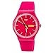 Swatch Rubine Rebel Pink Dial Plastic Silicone Quartz Ladies Watch SUOR704