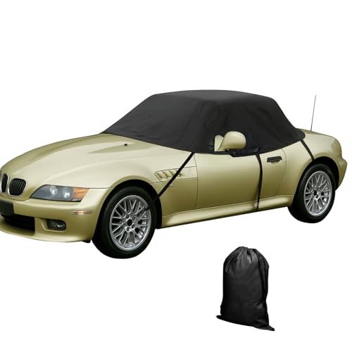 Halbgarage für BMW Z3 1995-2001, 420D Oxford Wasserdicht Outdoor Halbgarage Autoabdeckung UV-beständig Sonne Schnee Regen Staub Allwetterschutz