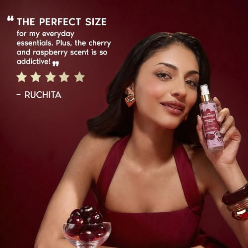 Image of Nykaa Wanderlust Sugar Plum Cherry Travel-szie Perfume Hair & Body Mist 100ml | Long-Lasting Fine Fragrance Mist | Cherry & Raspberry | Lightweight, Non-Sticky
