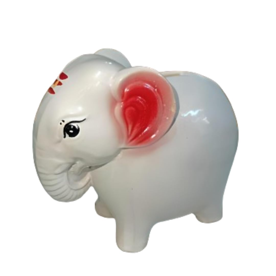 Magnus Street Ceramic Elephant Piggy Bank- Coin Box- Neutral Baby Boy or Baby Girl Money Box- Gift Items for Kids- White Colour (Pack of 1) (B0D9FS387Y) Amazon Price History, Amazon Price Tracker