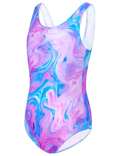 Image of Girls Swimsuits Back Cutout Bathing Suits for Girls 6-14 Removable Chest Pad Quick Dry for Swim Team Beach Pool