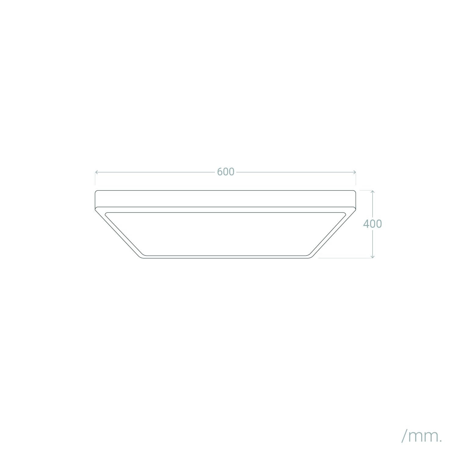 LEDKIA Plafón LED 40W Rectangular Metal 600x400 mm CCT Seleccionable Hidria