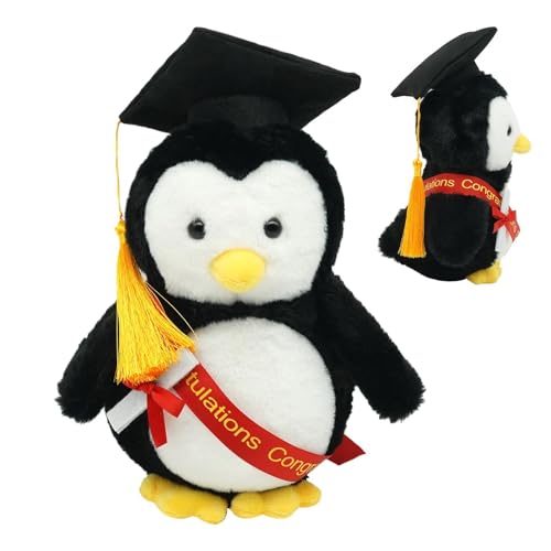 Peluche pingouin de remise de diplôme douce de 25cm pour célébrer la fin des études