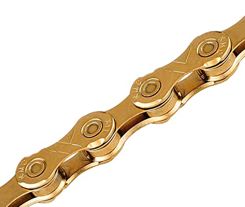 Kmc X10，X11 Road/Mountain Bike Bicycle Chain,116Links，For Shimano Sram Campagnolo-Gold (X11, Gold) #TOP1