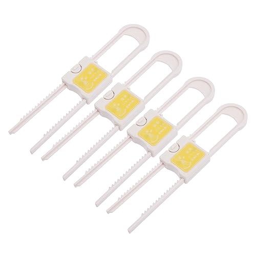 NAMOARLY スライド式キャビネットロック ベビープルーフキャビネットラッチ 食器棚ラッチロック 多方向保護 Pp素材 ペットと子供用家具ドア対策 4個セット