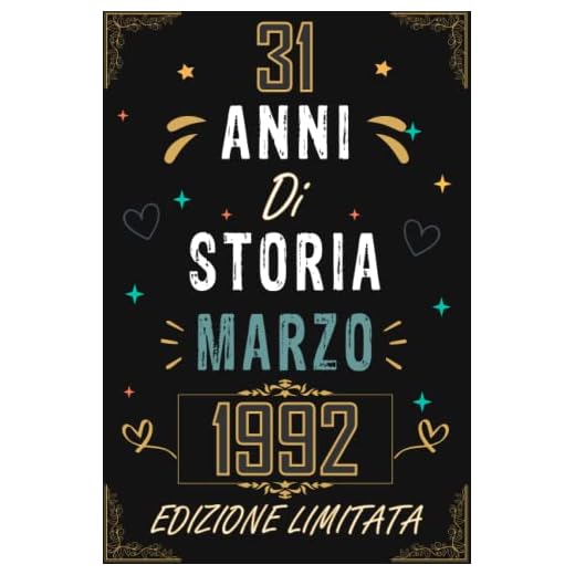 TACCUINO, 31 ANNI DI STORIA MARZO 1992 EDIZIONE LIMITATA: Regali Compleanno Uomo e Donna, 31 Anni di Compleanno Regalo Uomo e Donna 31 Anni, Regalo per lui/lei, Taccuino da 120 pagine