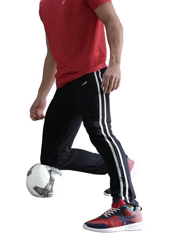 Image of CROCODILE Men Solid Slim Fit Track Pant | Single Jersey Fabric | Drawstring Waist | 3 Pockets