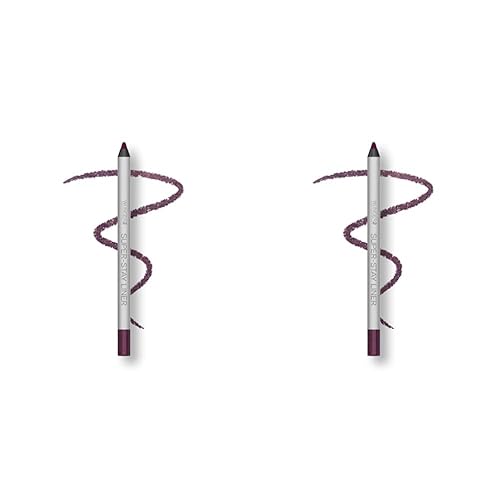 Wunder2 SUPERSTAY LINER Lápiz de maquillaje de larga duración, impermeable, delineador de ojos, berenjena brillante, 1 unidad (paquete de 2)