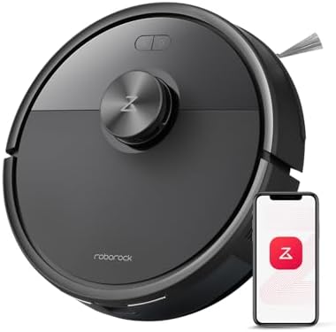 roborock Q7 M5 Robot Vacuum and Mop Combo, 10,000Pa HyperForce Suction, Robotic Vacuum Cleaner, Dual Anti-Tangle System, APP-Controlled Mopping, LiDAR Navigation, for Pet Hair and Carpet, Black