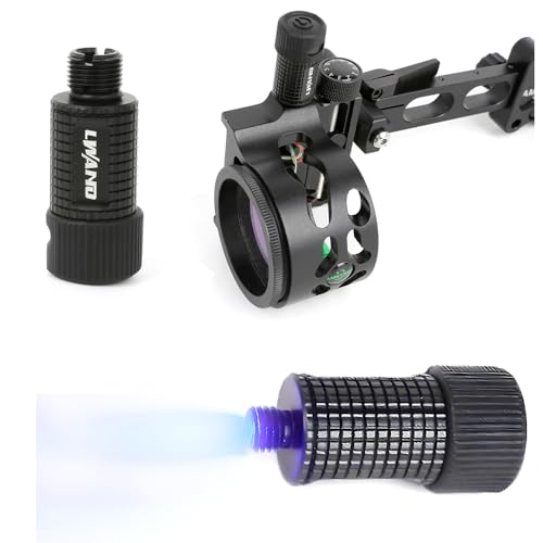 FQH Compound Bow Sight Light USB Rechargeable 3 Levels Adjustable Universal 6/9/11mm Screwed-Fitting for Archery Aim Accessories