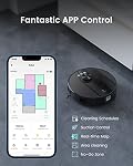 Lefant LS1 Aspirateurs de robots Lidar, cartographie précise, 3200Pa Aspiration, 150 Mini Runtime, Carte en temps réel, Zone de non-retour, Contrôle Alexa/APP/WiFi, Aspirateur robot intelligent pour les cheveux d'animaux, Plancher dur, Tapis
