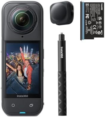 （07:30時点） 【高梨沙羅さん愛用】Insta360 X5 スターター・キット ｜8K対応・防水・360度全景カメラ｜夜景に強く“見えない自撮り棒”対応・手ブレ補正・交換レンズ＆長時間バッテリー搭載！