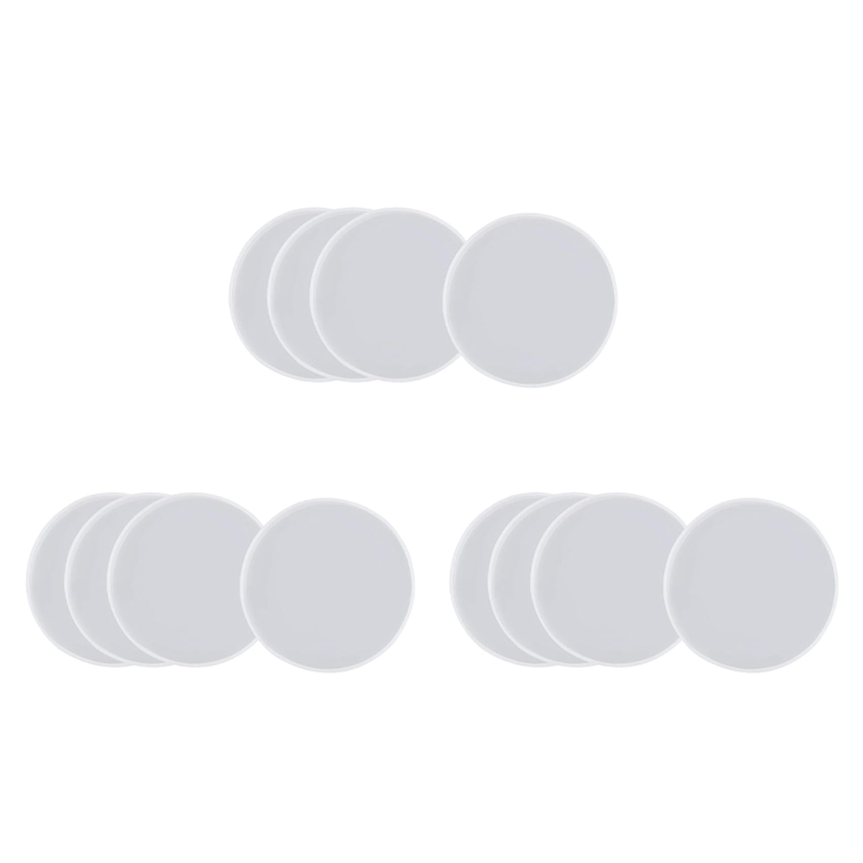 Hndhbfgrt 12PCS Round Resin Coaster Mold for Resin Casting,Epoxy Molds for Casting with Resin,Concrete,Cement and Polymer Clay