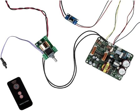 Line Input Passive Motorized Volume Control Preamp Board with Remote 6-12 VDC