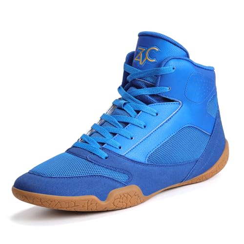 Image of ZVC Wrestling Shoes Men Boxing Shoes for Fighting Shoes Powerlifting Bodybuilding Boots Footwear