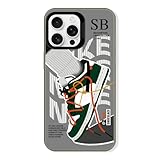 Cairiocoin Vintage Sports Shoes Case Compatible with iPhone 14 Pro Max, Cool Brand Funny SB Sneaker Phone Case for Boys Girls, Non-Slip Shockproof Protective Rubber Cover Grey