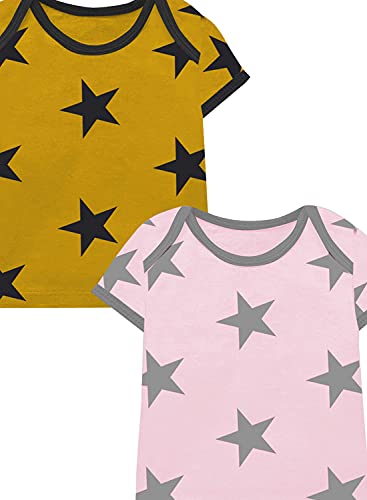 Image of A.T.U.N. (ALL THINGS UBER NICE) Unisex Kids Cotton Printed Regular T-Shirt (Pack of 2)