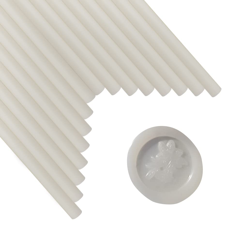 Wax Seal Sticks, ANBOSE 16 Pieces Glue Gun Sealing Wax Sticks for Wax Seal Stamp, Translucent Wax Seal Stick for 0.44 Inch Glue Gun, for Wedding Invitations, Cards, Envelopes