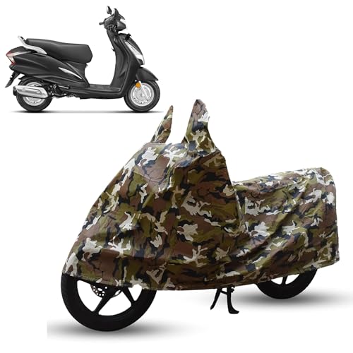 Image of Sulfar Bike Cover for Hero MotoCorp Destini 125 (Prime /Platinum) | Waterproof, Dustproof & UV Protected | All Weather Two Wheeler Cover (Army Green) New 2026 Variants