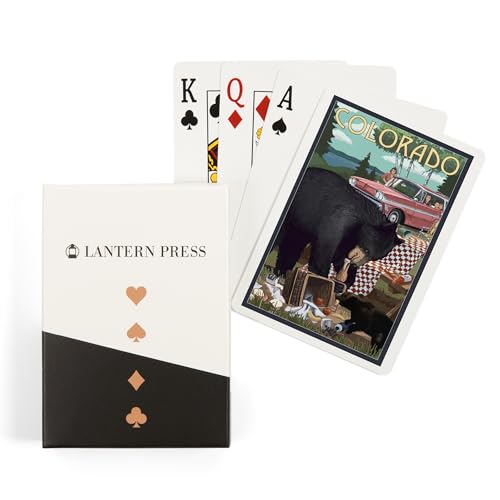 Lantern Press Colorado, Escena de oso y picnic, 52 cartas póker