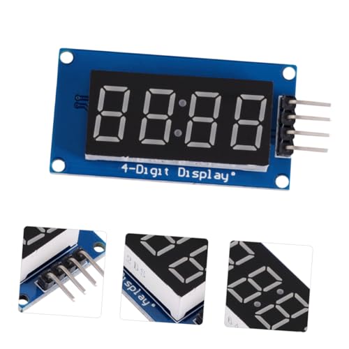 Housoutil Led Segment Display Module 4- Tube Clock Display Easy Install Vcc Gnd CLK Pins