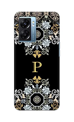 Image of Printed Hard Back Cover Case for Oppo A57 5G | Oppo A77 5G Back Cover (Alphabet P) -1803