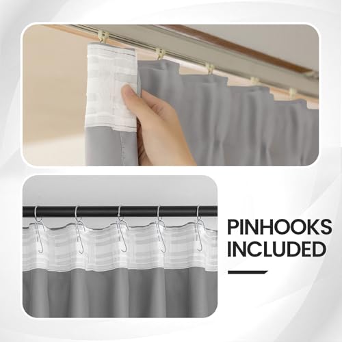 Image of Floor to Ceiling Curtains for Wall Ceiling Mount Track, 120 inchWx96 inchL, 1 Panel