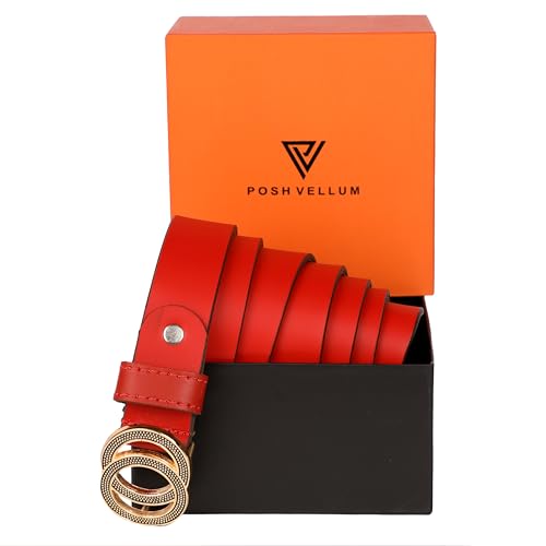 Image of Genuine Leather Ladies Belt for Women | Casual Designer Belt for Jeans-Shorts-Dresses with Western Durable Buckle - LD001