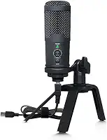 Microfone dinâmico USB, microfone de computador para podcast, gravação de vocal, transmissão ao vivo, jogos, locução, kit de microfone de estúdio profissional de metal com cancelamento de