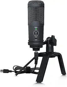 Microfone dinâmico USB, microfone de computador para podcast, gravação de vocal, transmissão ao vivo, jogos, locução, kit de microfone de estúdio profissional de metal com cancelamento de