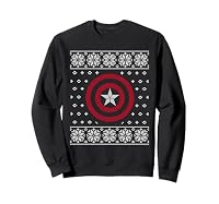 Marvel Captain America Shield Ugly Christmas Sweatshirt
