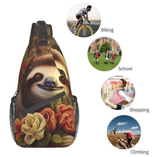 Mochila cruzada deportiva Funny Sloths para mujer miniatura 5