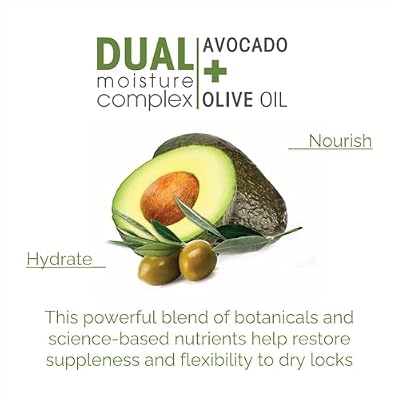 GIOVANNI 2chic Ultra-Moist Shampoo - Avocado & Olive Oil, Creamy Hydration Formula, Enriched with Aloe Vera, Shea Butter, Botanical Extracts, No Parabens, Color Safe - 8.5 fl oz