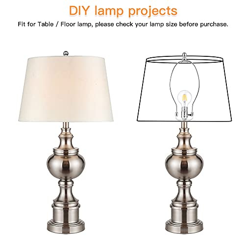 Helunsi 10 Inch Lamp Harp, 2 Sets of Silver Lamp Shade Holders with Finial by Helunsi - Used condition - Image 8