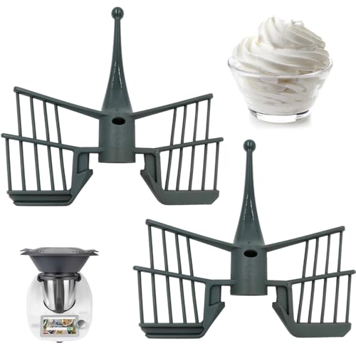 HUAREW Batidor de Mariposa para Thermomix TM5 TM6 TM31, para Robot de Cocina, Piezas de Accesorios para Mezclador Kitchen Aid (2 Piezas)