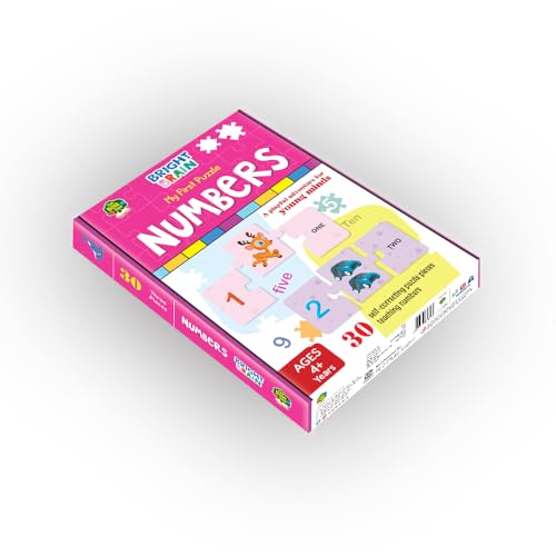 Image of The Book Tree Bright Brain Numbers 30 Piece Jigsaw Puzzle for Preschoolers, Educational Toy for Learning 123, Gifts for Kids Ages 3 to 6 by Majestic Book Club